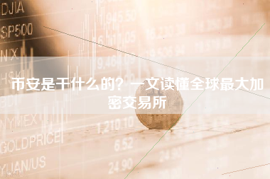 币安是干什么的？一文读懂全球最大加密交易所