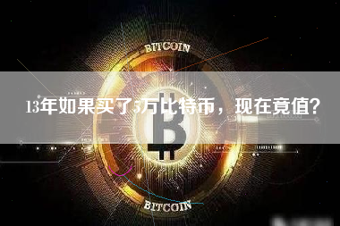13年如果买了5万比特币，现在竟值？